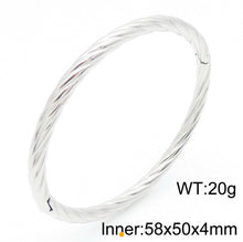 Load image into Gallery viewer, Twist Steel Bangle
