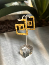 Load image into Gallery viewer, Square Gold Zamak Earrings
