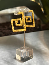 Load image into Gallery viewer, Square Gold Zamak Earrings
