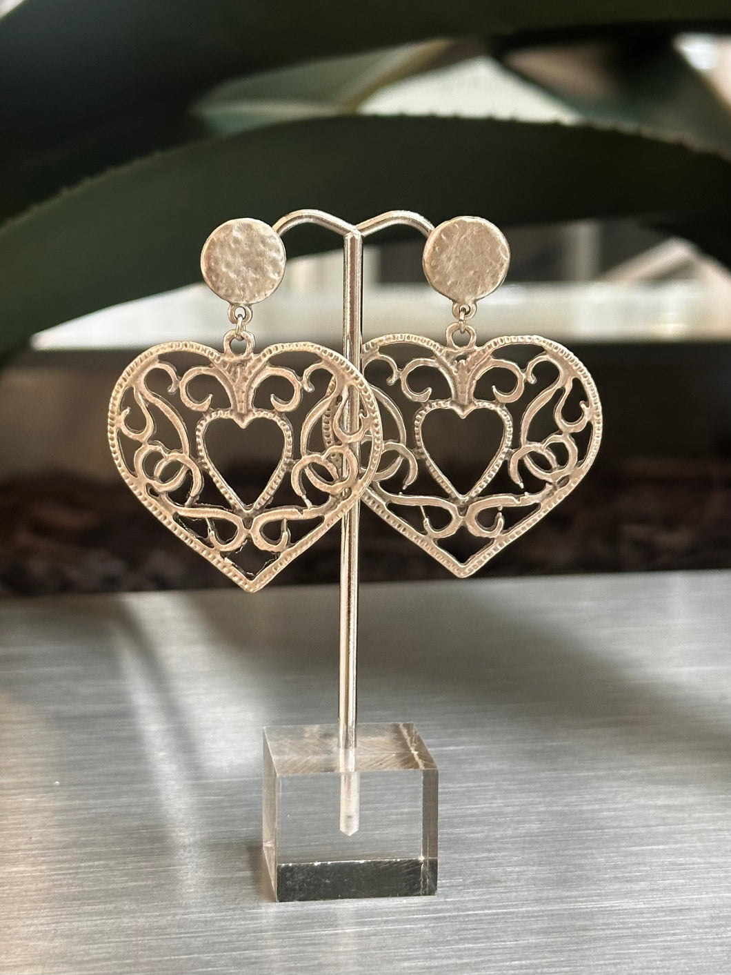 Romantic Silver Zamak Earrings