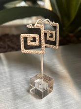 Load image into Gallery viewer, Square Silver Zamak Earrings
