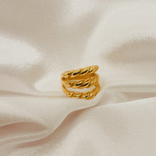 Load image into Gallery viewer, Gold Steel Rope Ring
