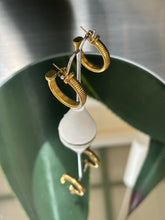 Load image into Gallery viewer, Snake Gold Hoops
