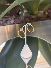 Load image into Gallery viewer, Bamboo Gold Hoops
